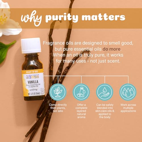 Aura Cacia Essential Oil, Uplifting Vanilla, 0.5 Fluid Ounce - Product Imagery