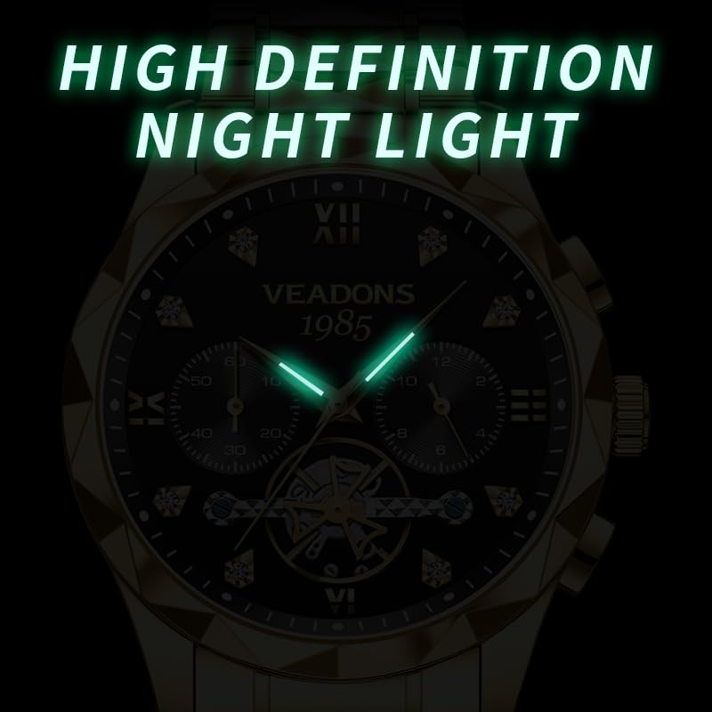 VEADONS Watches for Men Wrist Watches Analog Quartz Dress Watch - Product Imagery