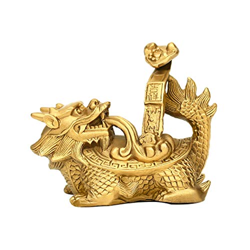BRASSTAR 3.8"(H) Feng Shui Ruyi Longevity Dragon Turtle/Tortoise - Product Imagery