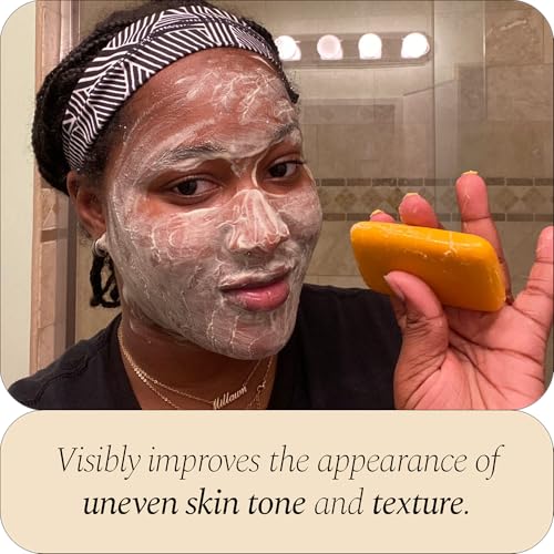 Glo Melanin Turmeric Brightening Soap with Vitamin C, Alpha - Product Imagery