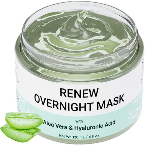 RENEW Overnight Face Mask with Aloe Vera Hyaluronic Acid - Doppeltree Official Imagery - 1