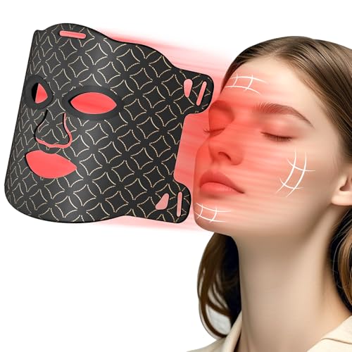 Red Light Therapy Mask for Face, Black - Product Imagery