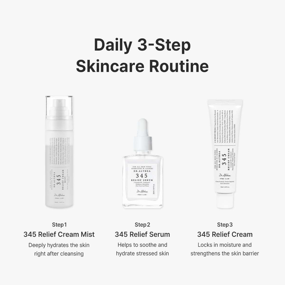 Dr.Althea 345 Relief Trio - Daily 3 Step Soothing & Blemish Care K - Dr.Althea Official Product View 2
