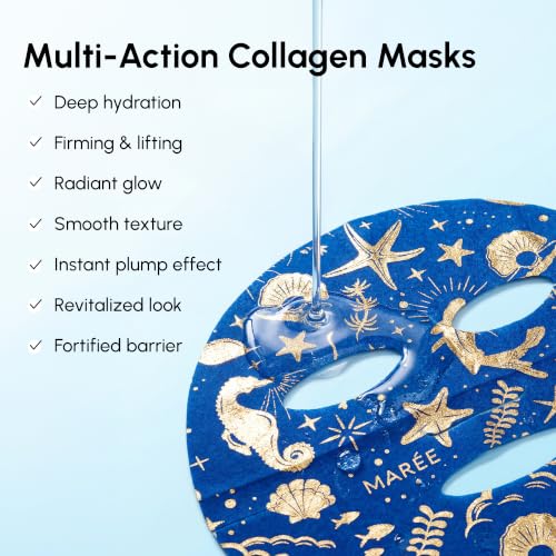 MAREE Collagen Facial Mask with Hyaluronic Acid — Sheet Face - Product Imagery