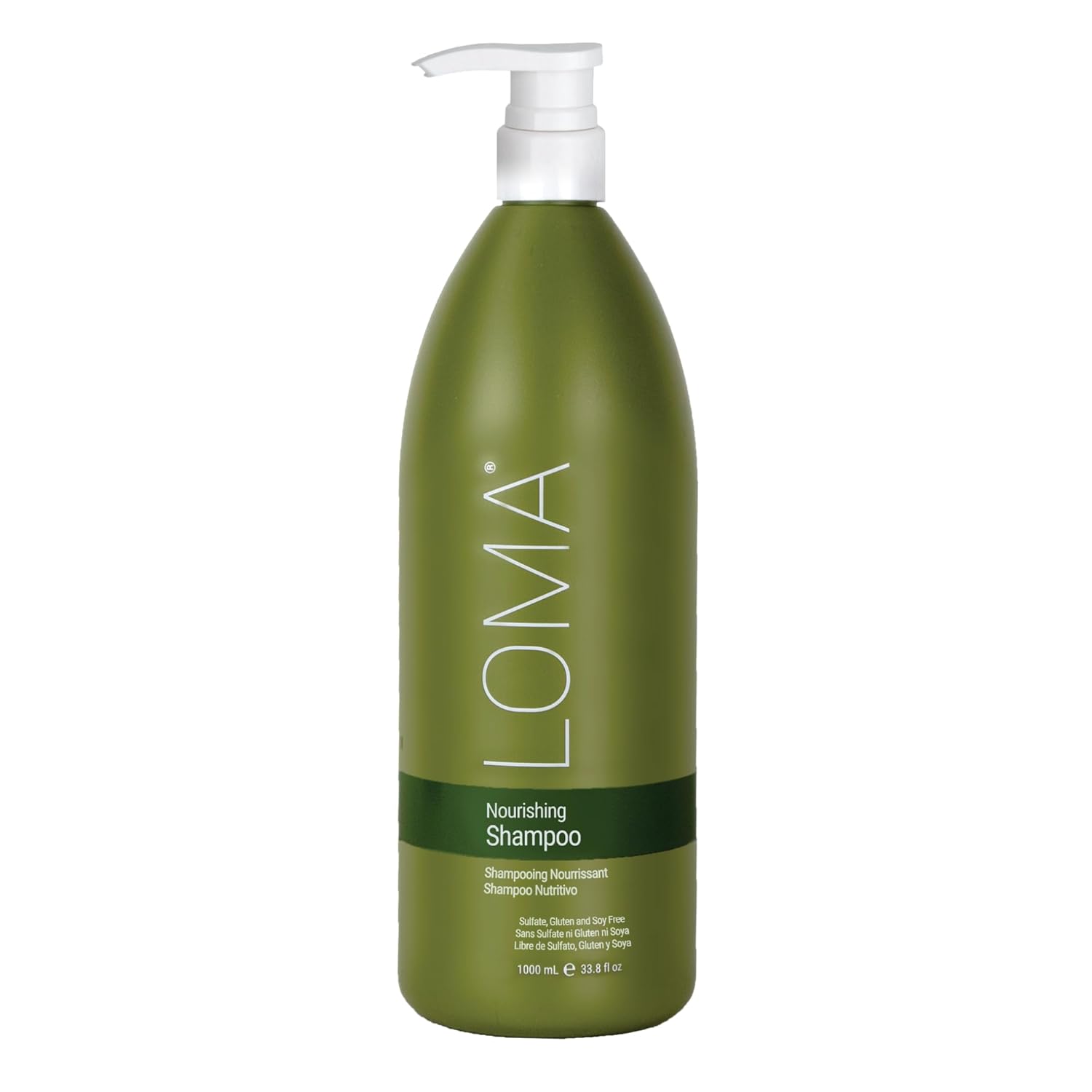 Elefair LOMA Nourishing Shampoo 33 oz bottle with sleek design, ideal for healthy hair and scalp care.