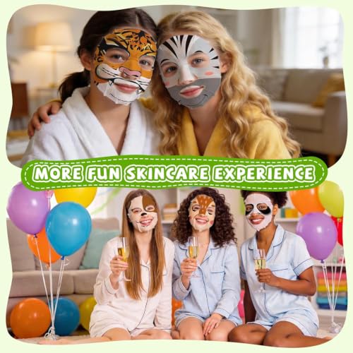 KONEUK 14 Pack Kids Face Mask Set, Cute Animal Face Masks - Product Imagery