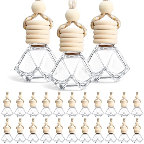 BBTO 50 Pcs Hanging Car Air Freshener Car Diffuser Bottles Empty - Product Imagery