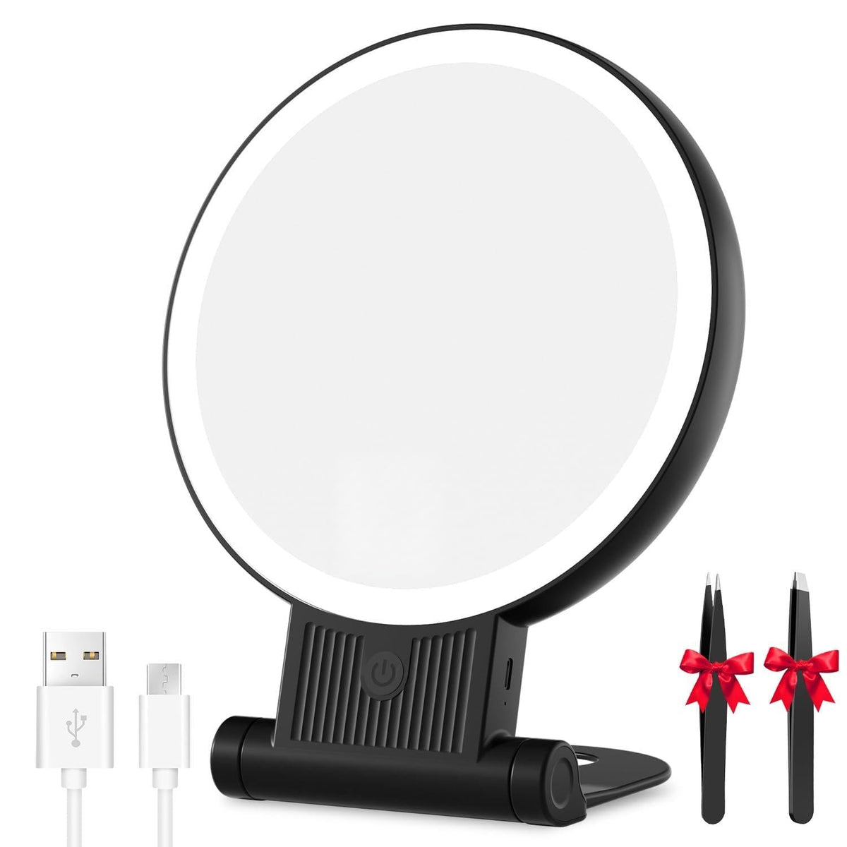 Auxmir Rechargeable 1X 30X Magnifying Makeup Mirror with - Auxmir Official Imagery - 4
