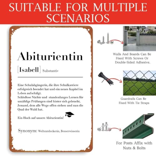Funny Graduation Definition Poster, 8x12 Inch Aluminum Metal - Product Imagery