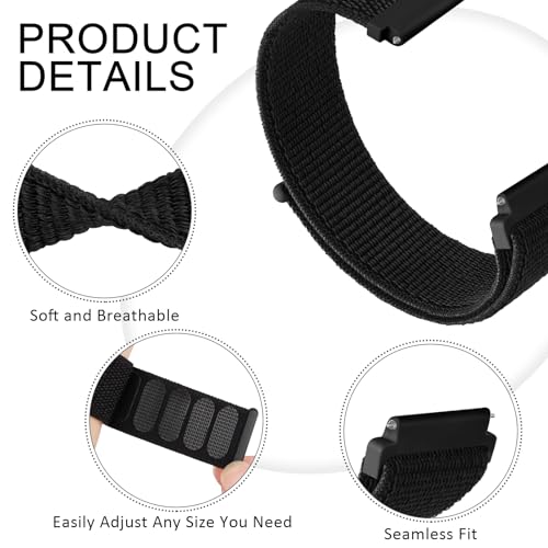 Tobfit Quick Release Nylon Watch Band for Men and Women, Soft - Product Imagery