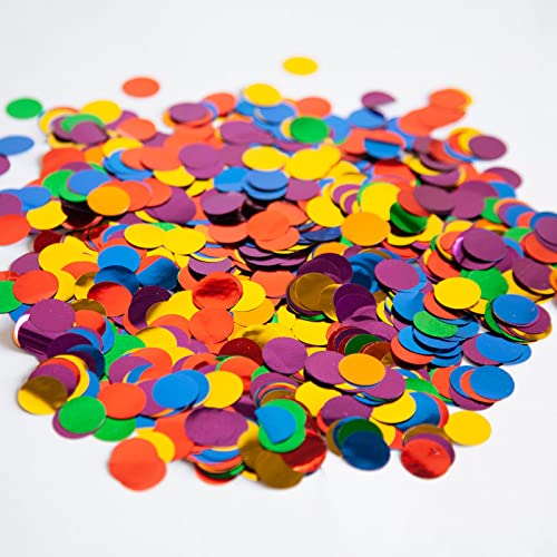 Rainbow Foil Confetti,Colorful Round Dots Glitter Table - Product Imagery