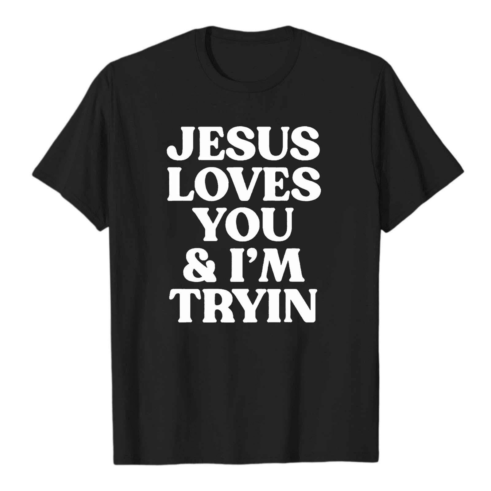 Womens T-Shirt Short Sleeve Cute Print Tees Tops Crew Neck Loose - Generic