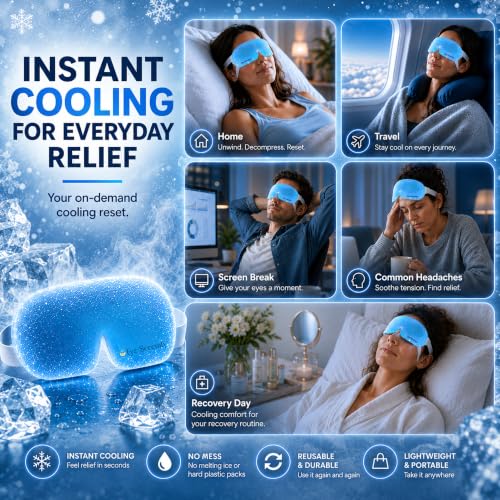Eye Serenity CHILL Self Cooling Mask for Sleeping, Cold Eye Mask - Product Imagery