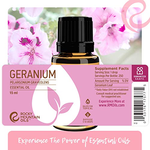 Rocky Mountain Oils Geranium Essential Oil - 100% Pure - Product Imagery