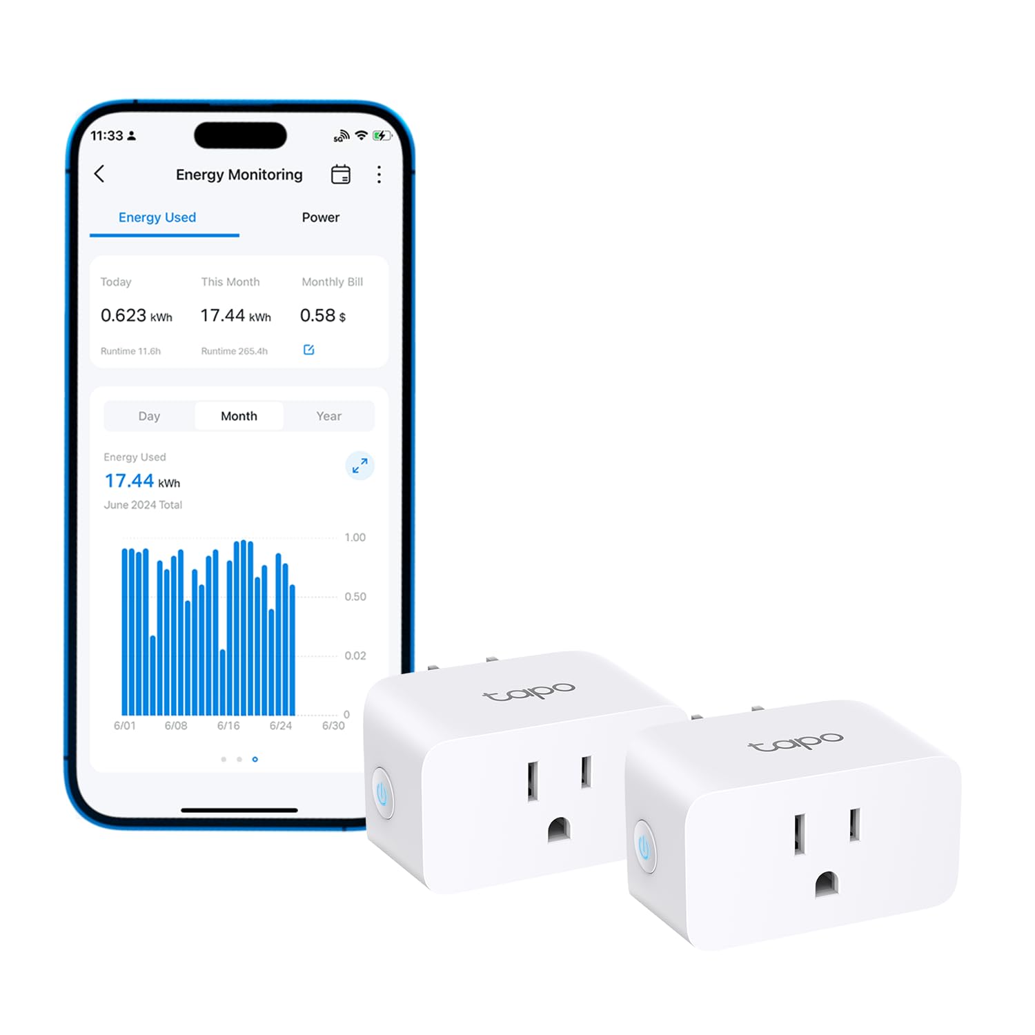 Tapo Smart Plug Wi-Fi, Energy Monitoring, P115 , 15A - Tapo Official Product View 10