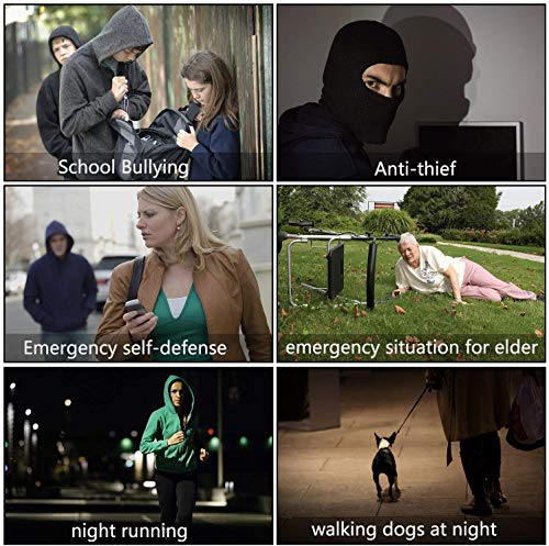 Personal Alarm for Women, 2Pcs 140dB Self Defense Keychain LED - Product Imagery