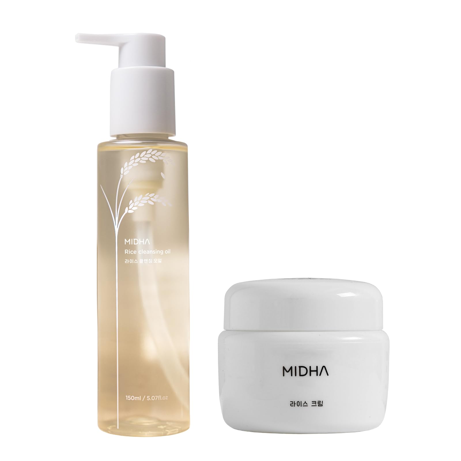 MIDHA Rice Cream 1.69fl.oz. + Rice Cleansing Oil 5.07fl.oz., - MIDHA