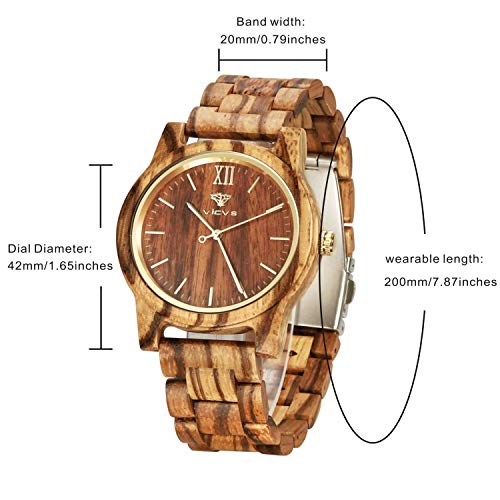 Wooden Watches for Men and Women, Natural Walnut/Olive Wood - Product Imagery