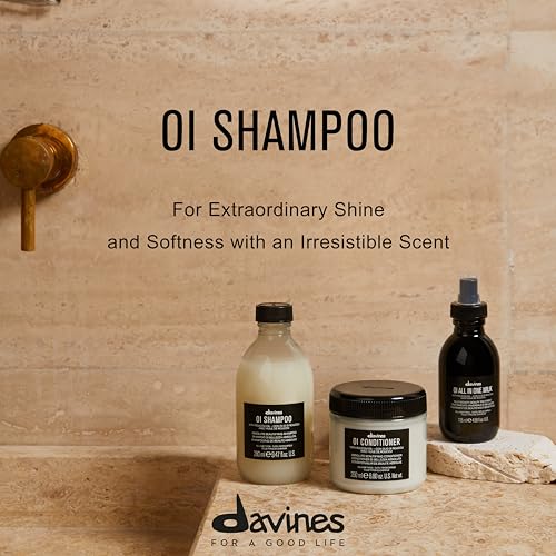 Davines OI Shampoo, Milky-Smooth Hydrating Cleanser for All Hair - Product Imagery