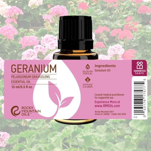 Rocky Mountain Oils Geranium Essential Oil - 100% Pure - Product Imagery
