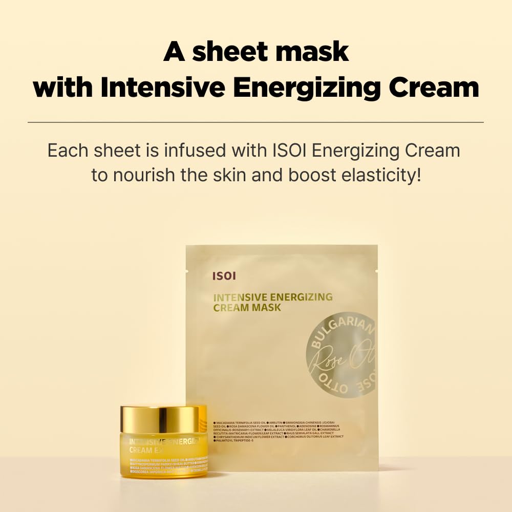 ISOI Intensive Energizing Cream Premium Sheet Mask for Skin - ISOI Official Imagery - 4