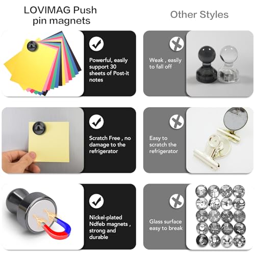 LOVIMAG Fridge Magnets 12 Pack Magnet Refrigerator Locker - Product Imagery