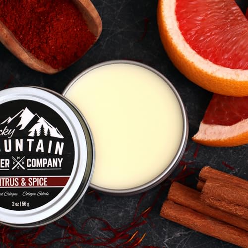 Rocky Mountain Barber Company Citrus and Spice Solid Cologne for - Product Imagery