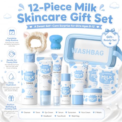 Milk Skin Care For Kids Teens Gift Set - Skin Care Set For Girls - Product Imagery