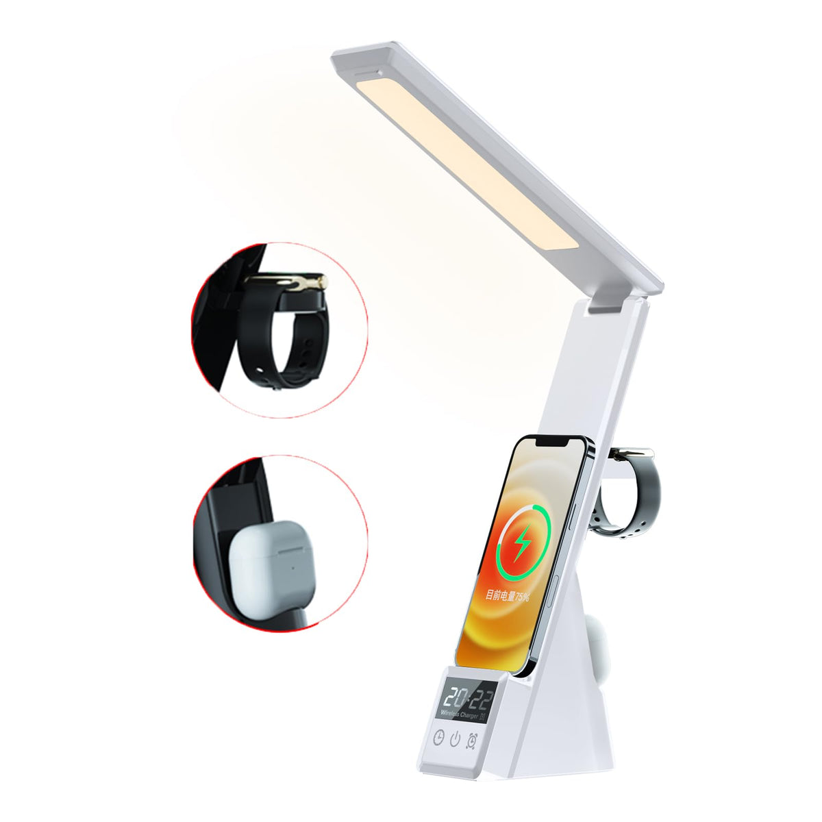 AYI Multi Functional Wireless Charging Lamp with LED Display - AYI Official Imagery - 3
