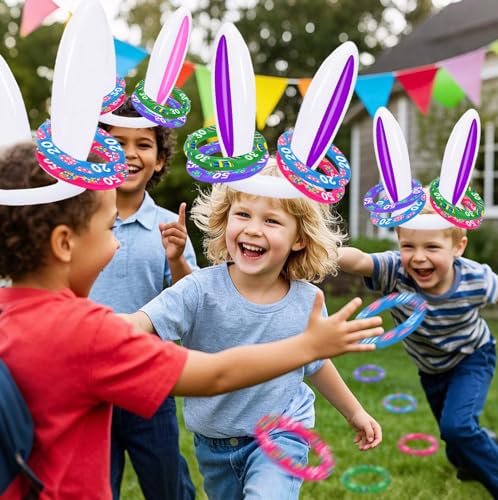 Easter Bunny Ear Ring Toss Game 2Pack, Easter Egg Fillers & - Product Imagery