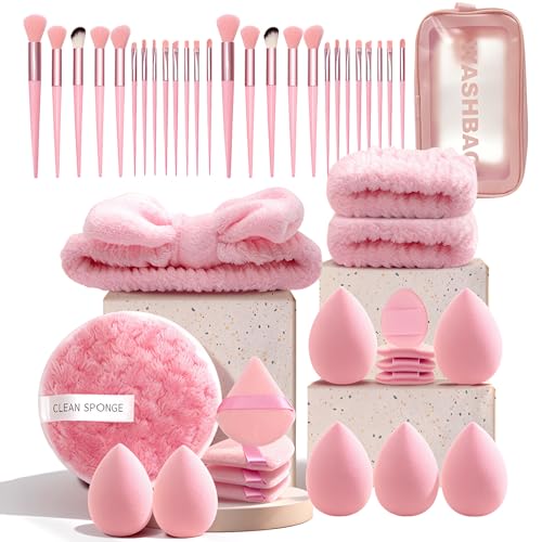 47Pcs Pink Makeup Brushes Set for Women Professional Multi - Jimmidy Official Imagery - 1