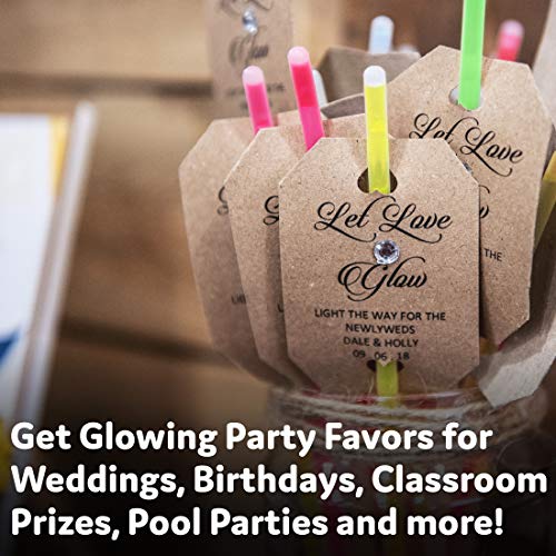 PartySticks Glow Sticks Party Supplies 100pk - 8 Inch Glow in - Product Imagery