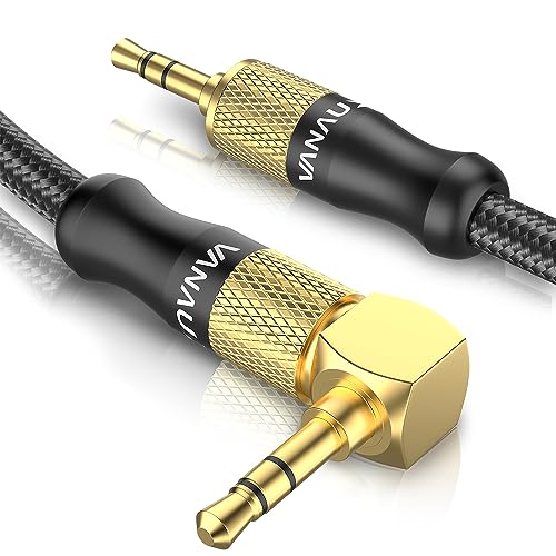 VANAUX Aux Cable for Car 90 Degree Right Angle Auxiliary Cable St by VANAUX - Angle View 1