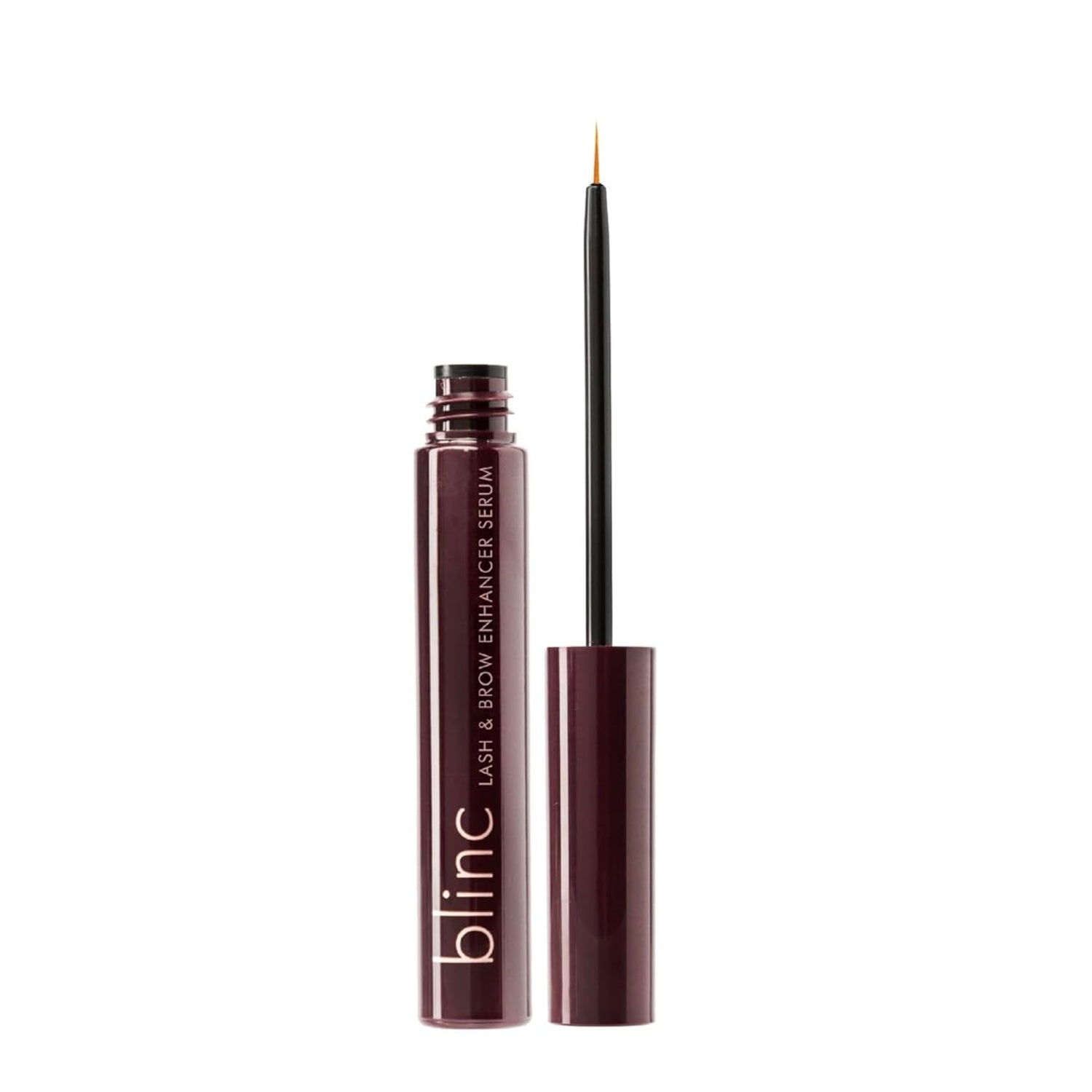 Blinc Lash and Brow Enhancer Serum in a 4.50 ml bottle, featuring a sleek design and applicator brush for lash and brow growth.