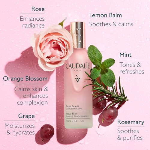 Caudalie Beauty Elixir Prep, Set Makeup, Glow Face Mist - Product Imagery