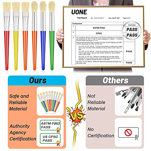 10Pcs Paint Brushes for Kids, Anezus Kids Paint Brushes Toddler - Product Imagery