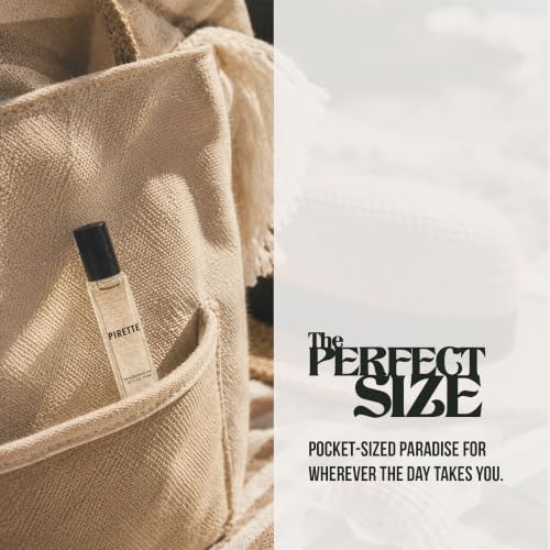 PIRETTE Mini Fragrance Oil, Long Lasting Beach-Inspired Roll On - Product Imagery