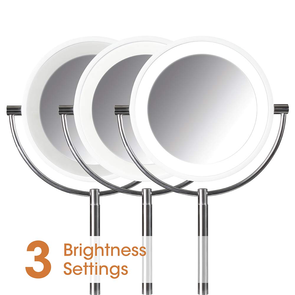 OttLite LED Makeup Mirror with Wireless Charging Stand and - OttLite Official Imagery - 5