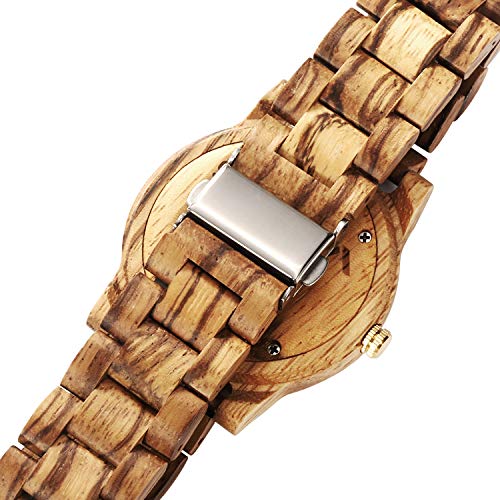Wooden Watches for Men and Women, Natural Walnut/Olive Wood - Product Imagery