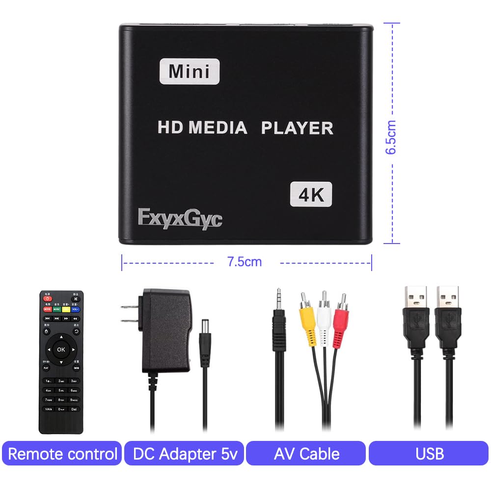 HDMI Media Player 4K Ultra HD Digital Media Player Supports - FxyxGyc Official Imagery - 6