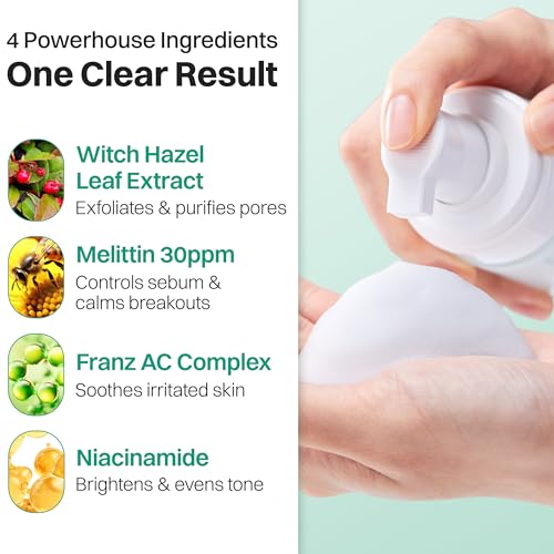 FRANZ Meli-CICA Bubble Toner for Face, Oil-Free, No Cotton Pads, - Product Imagery