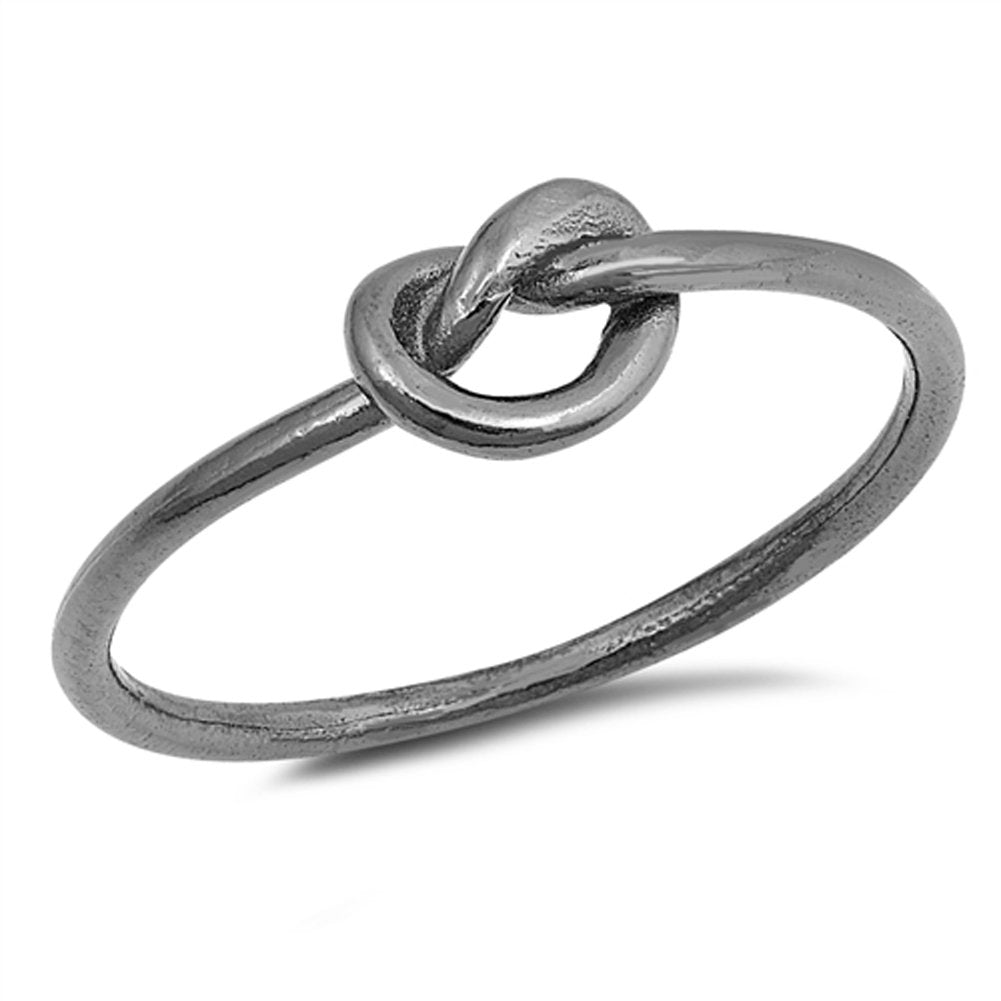 CHOOSE YOUR COLOR Sterling Silver Knot Ring - Sac Silver Official Imagery - 6
