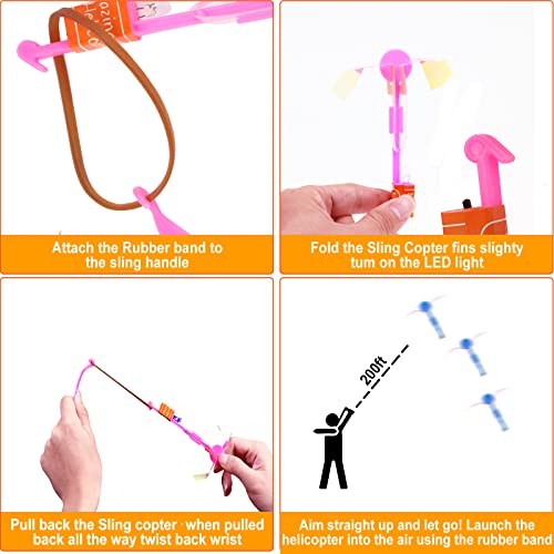 lpvoqpth 25 Sets LED Flying Set, 25 Slingshot+25 Glow - Product Imagery