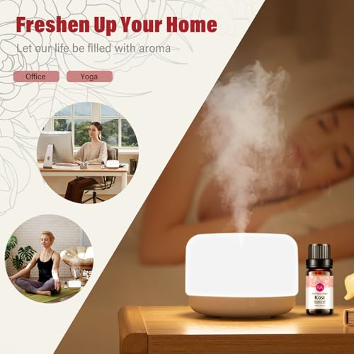Rose Essential Oil Pure Organic Rose Oil for Diffuser, Perfume, - Product Imagery
