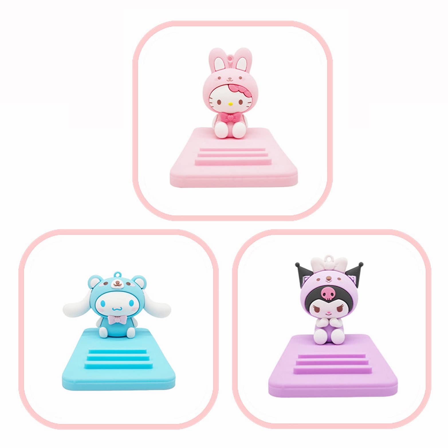 Sicpfuj portable phone stand for desk, cute cell phone holder suitable for all mobile phones, designed for girls.
