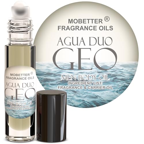 MOBETTER FRAGRANCE OILS Agua Duo Geo Men Fragrance Body Oil - Product Imagery