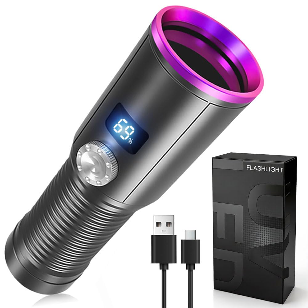 365 nm UV Blacklight Flashlight High Power Rechargeable - LBJD Official Imagery - 2