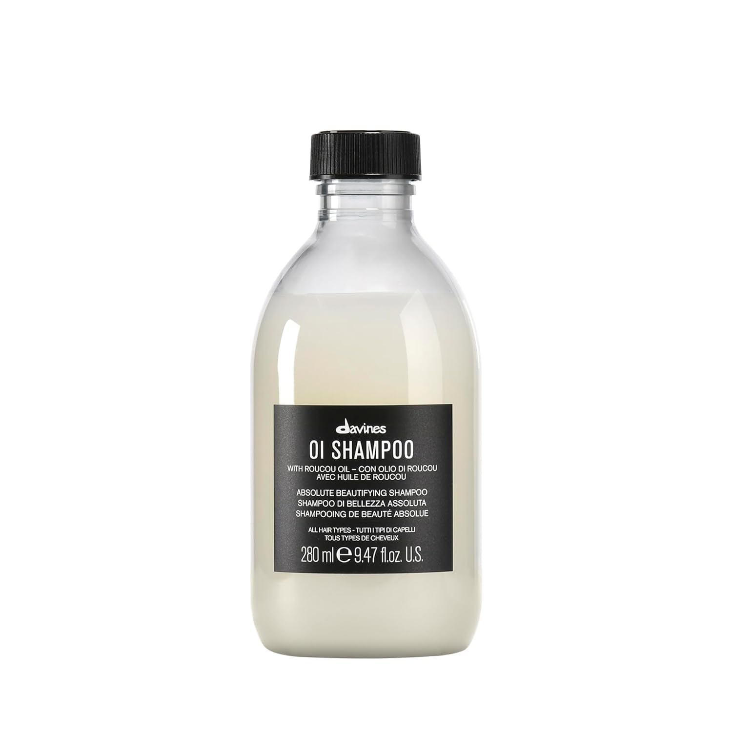 Davines OI Shampoo, Milky-Smooth Hydrating Cleanser for All Hair - Product Imagery