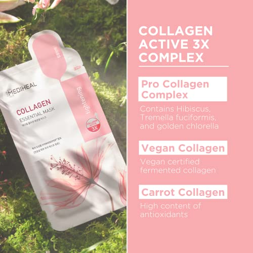 Mediheal Official Collagen & Tea Tree Sheet Mask 20 Sheets Set - - Product Imagery