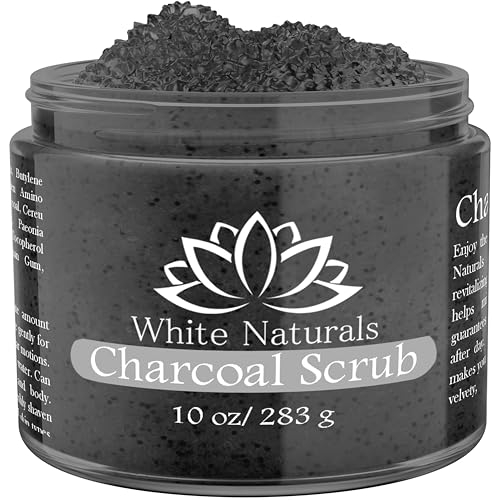 White Naturals Charcoal Body Scrub, Moisturizing and Exfoliating Face & Foot - White Naturals Official Product View 1